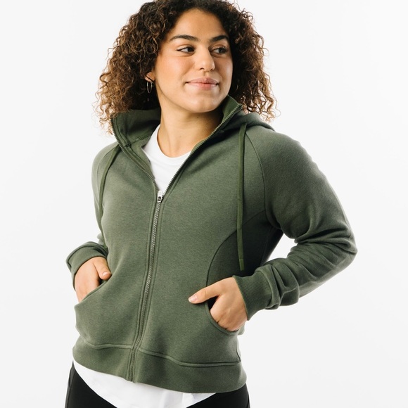 ZYIA Jackets & Blazers - Zyia Oh So Soft Zipper Hoodie - Olive - Size XL